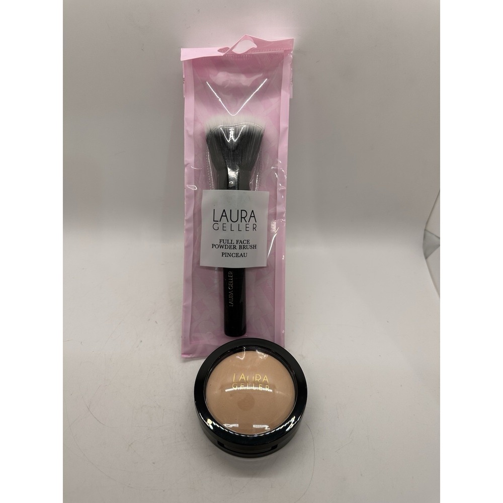 Laura‎ Geller Double Take Baked Versatile Powder Foundation Fair + Brush